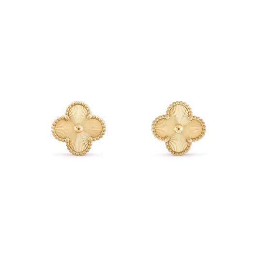 [Elowen Jewels]CLOVER MINI 9.5MM LASER EARRINGS