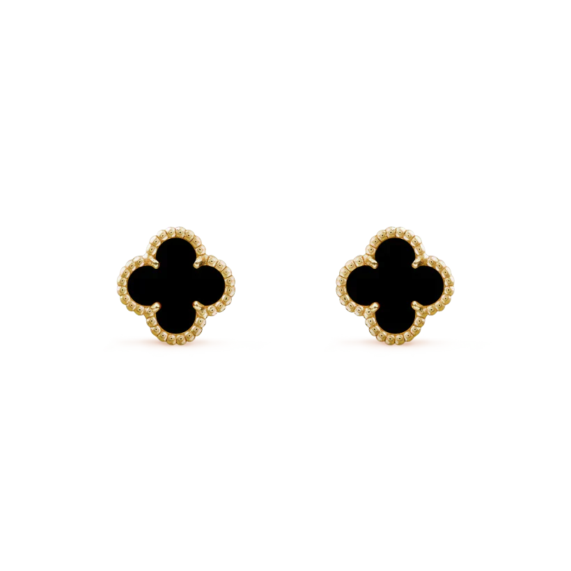 [Elowen Jewels]CLOVER MINI 9.5MM BLACK MOP EARRINGS