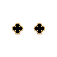 [Elowen Jewel]CLOVER MINI 9.5MM BLACK MOP EARRINGS