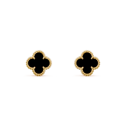 [Elowen Jewels]CLOVER MINI 9.5MM BLACK MOP EARRINGS