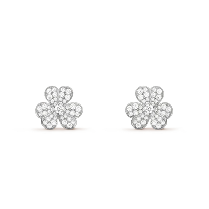 [Elowen Jewels]CLOVER COMOS DIAMOND EARRINGS SILVER