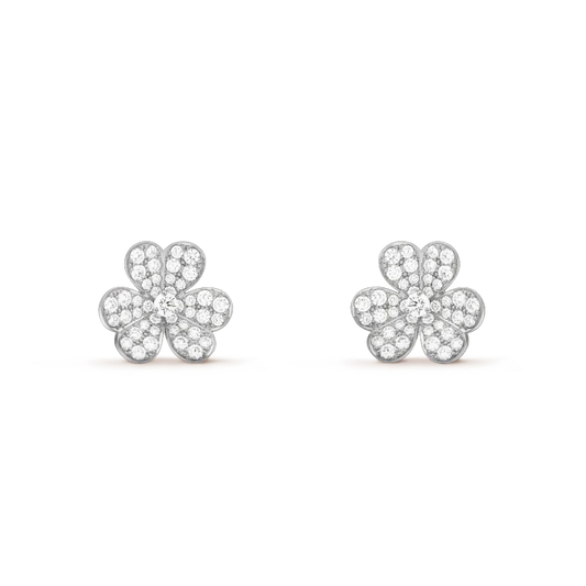 [Elowen Jewels]CLOVER COMOS DIAMOND EARRINGS SILVER