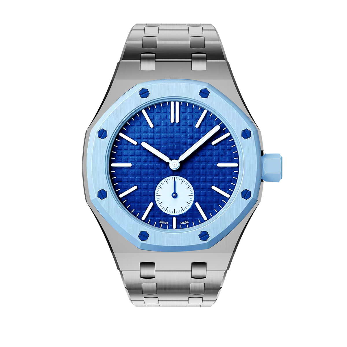 Oak Pop Exclusive Silver Steel Strap