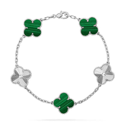 [Elowen Jewels] CLOVER 5 MOTIF MALACHITE BRACELET COLLECTION