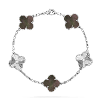 [Elowen Jewels] CLOVER 5 MOTIF GRAY MOP BRACELET COLLECTION