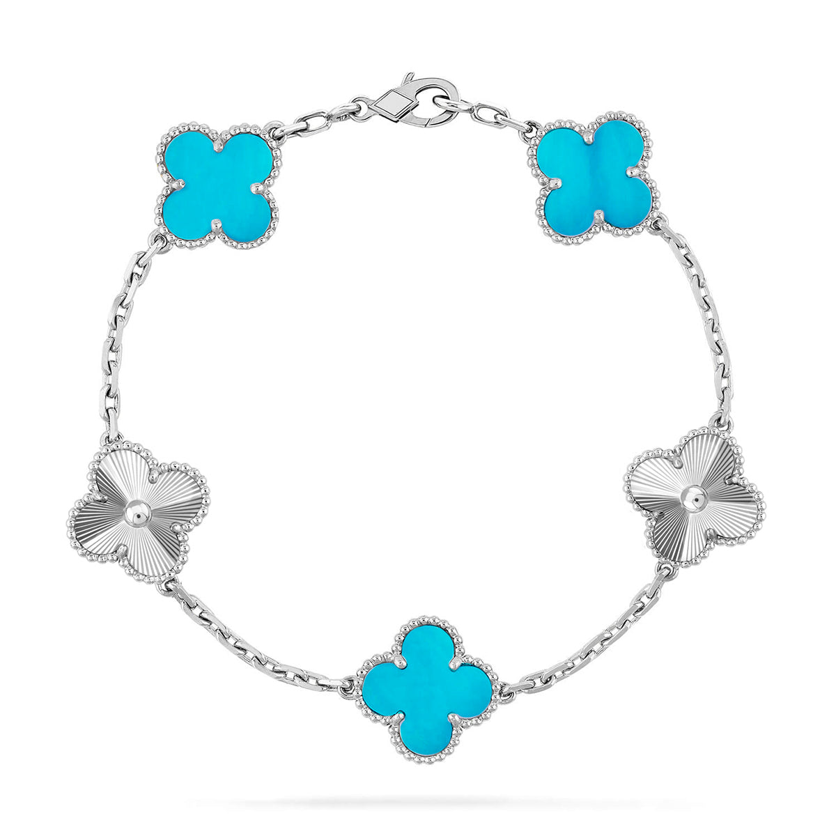 [Elowen Jewels] CLOVER 5 MOTIF TURQUOISE BRACELET COLLECTION