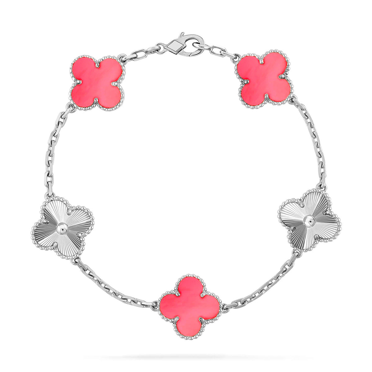 [Elowen Jewels] CLOVER 5 MOTIFS  PINK MOP BRACELET COLLECTION
