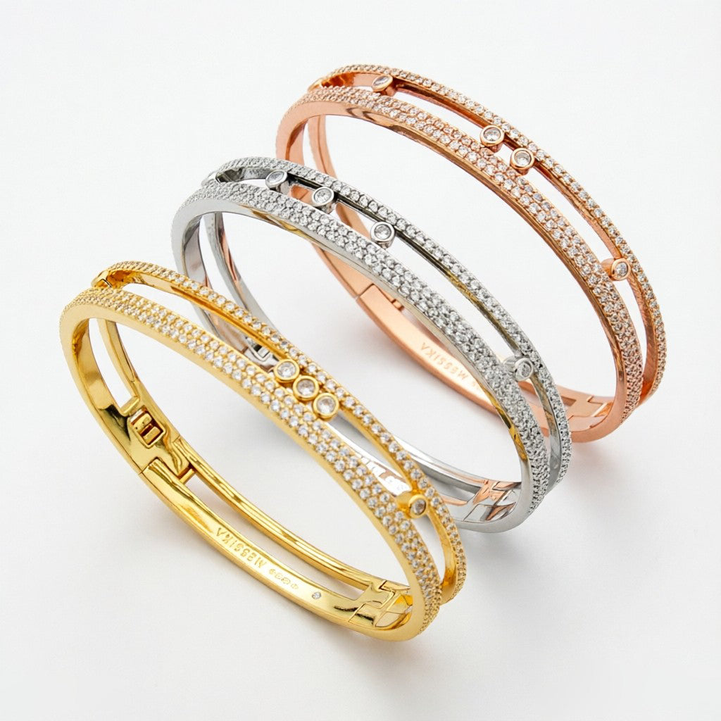 [Elowen Jewelry]Move Romane pavé bangle
