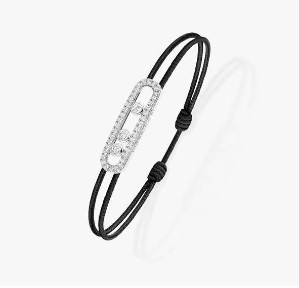 [Elowen Jewelry]Messika Care(s) pink cord pavé bracelet