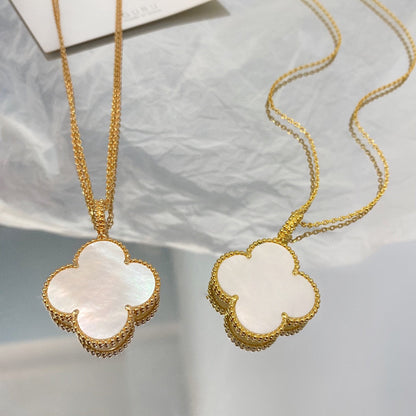 [Elowen Jewels]CLOVER 25MM MOP LARGE PENDANT NECKLACE