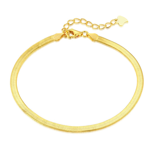 [Elowen Jewels]Flat Snake Bone Chain Blade Necklace