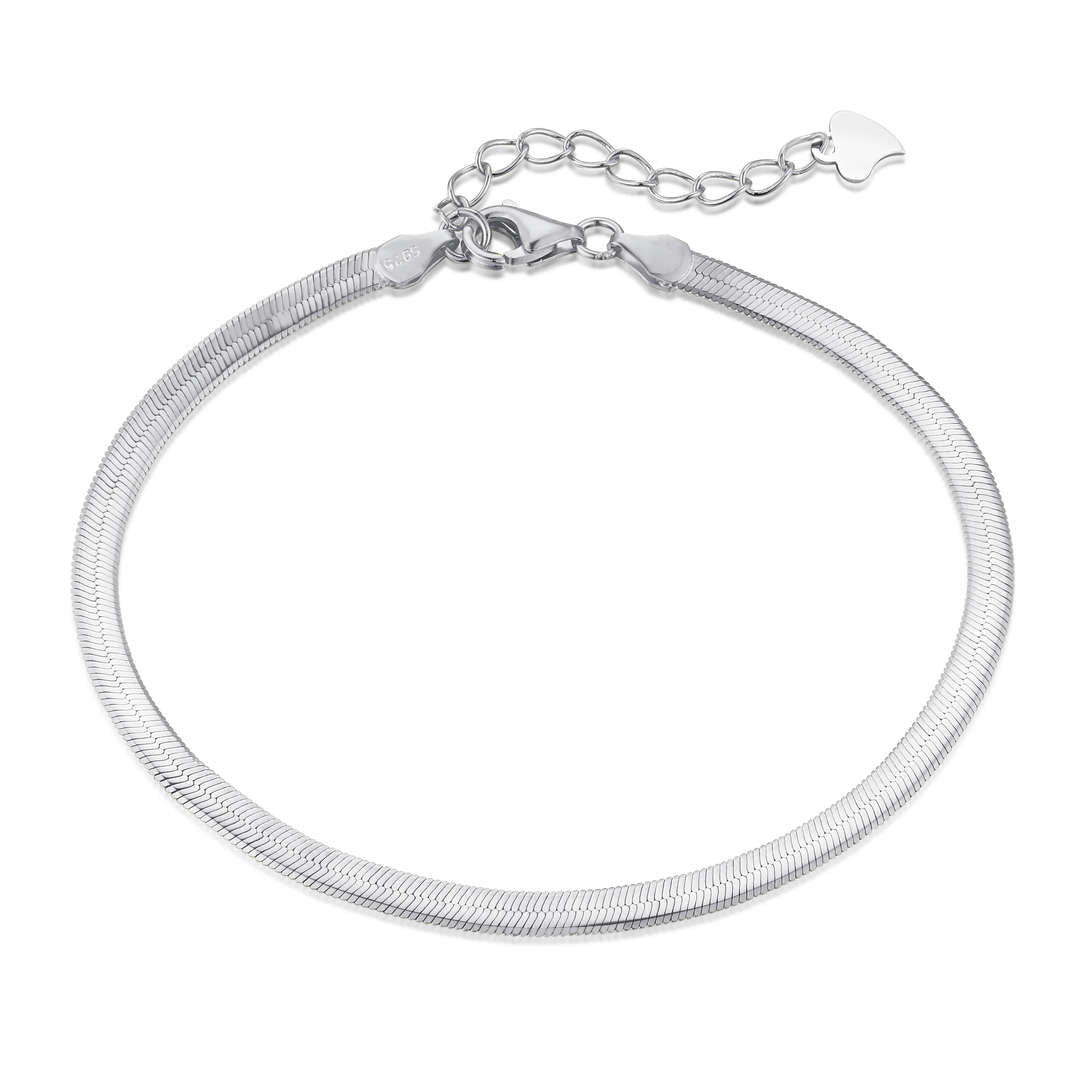 [Elowen Jewels]Flat Snake Bone Chain Blade Necklace