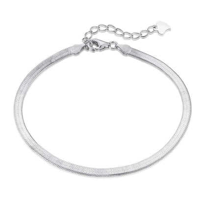 [Elowen Jewels]Flat Snake Bone Chain Blade Necklace