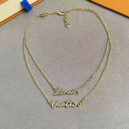 [Elowen Jewels]LV Script Necklace
