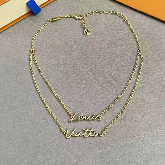 [Elowen Jewels]LV Script Necklace