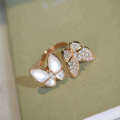 [Elowen Jewels]TWIN BUTTERFLY DIAMOND MOP RING