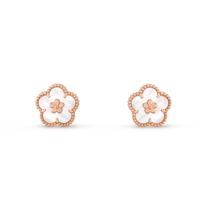 [Elowen Jewels]LUCKY PINK GOLD WHITE MOP EARRINGS