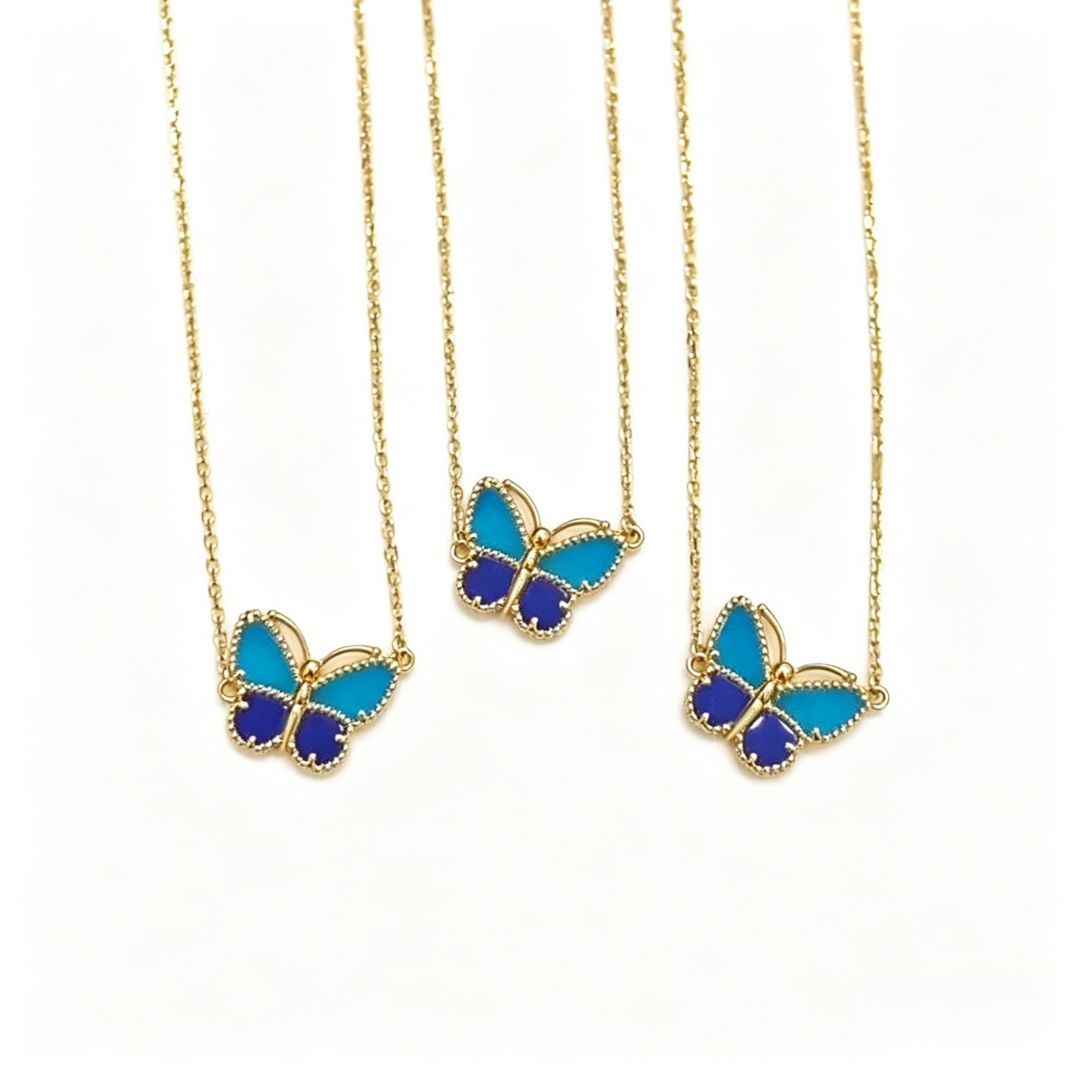[Elowen-jewel] 2026 NEW LUCKY BUTTERFLY 1 MOTIFS NECKLACE
