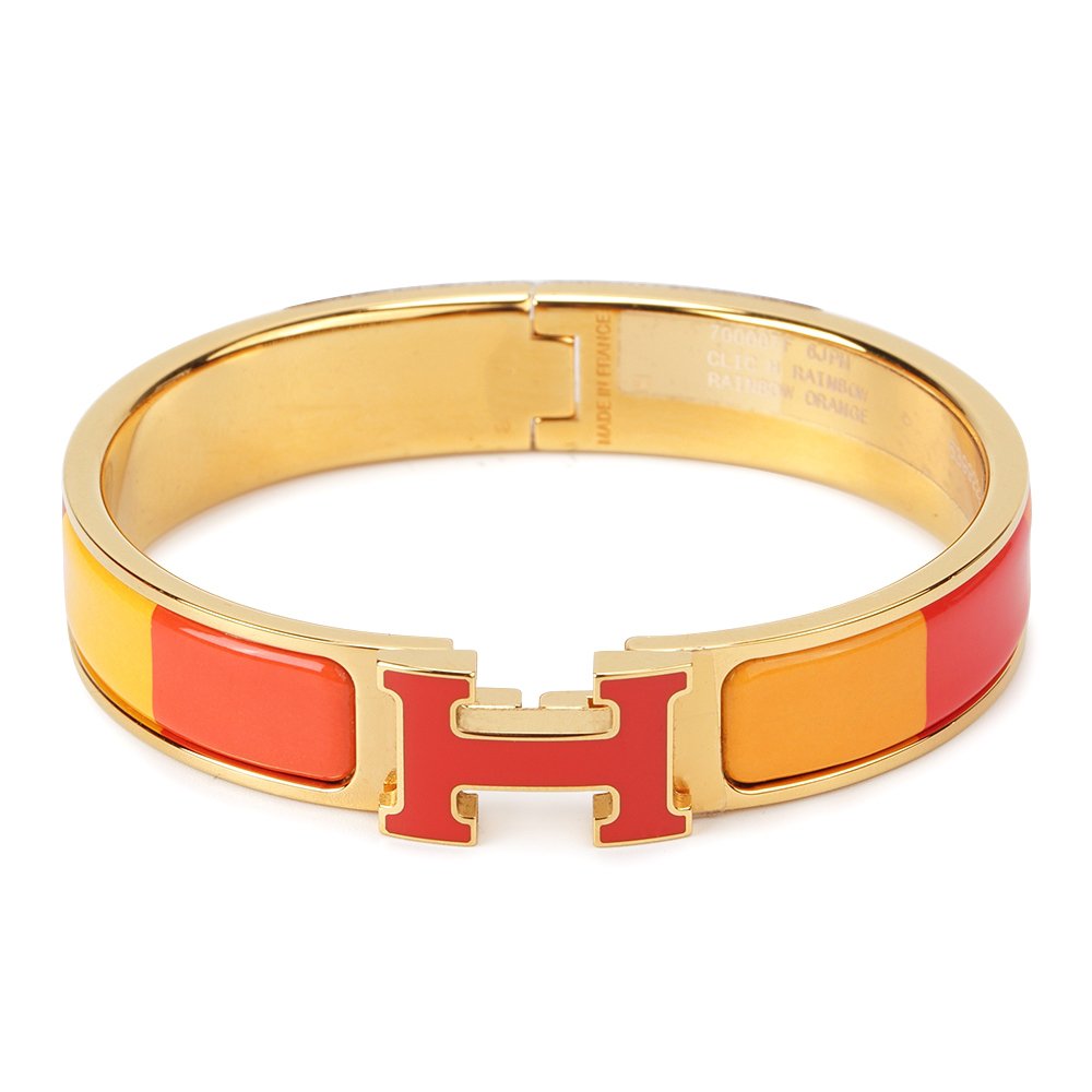 [Elowen Jewels]H BRACELET ORANGE RAINBOW CERAMIC