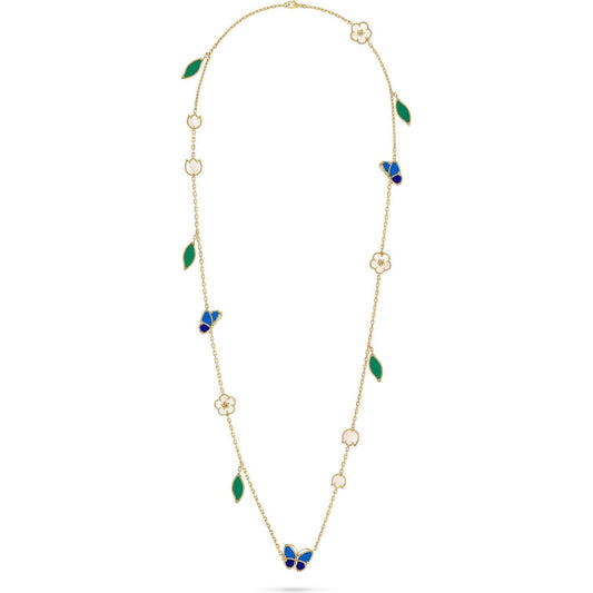 [Elowen Jewels]LUCKY SPRING BUTTERFLY 15 FLOWER NECKLACE