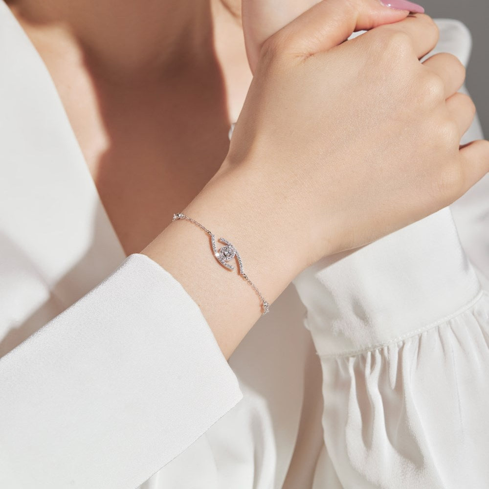[Elowen Jewelry]Lucky Eye Pave-Set Diamond Bracelet