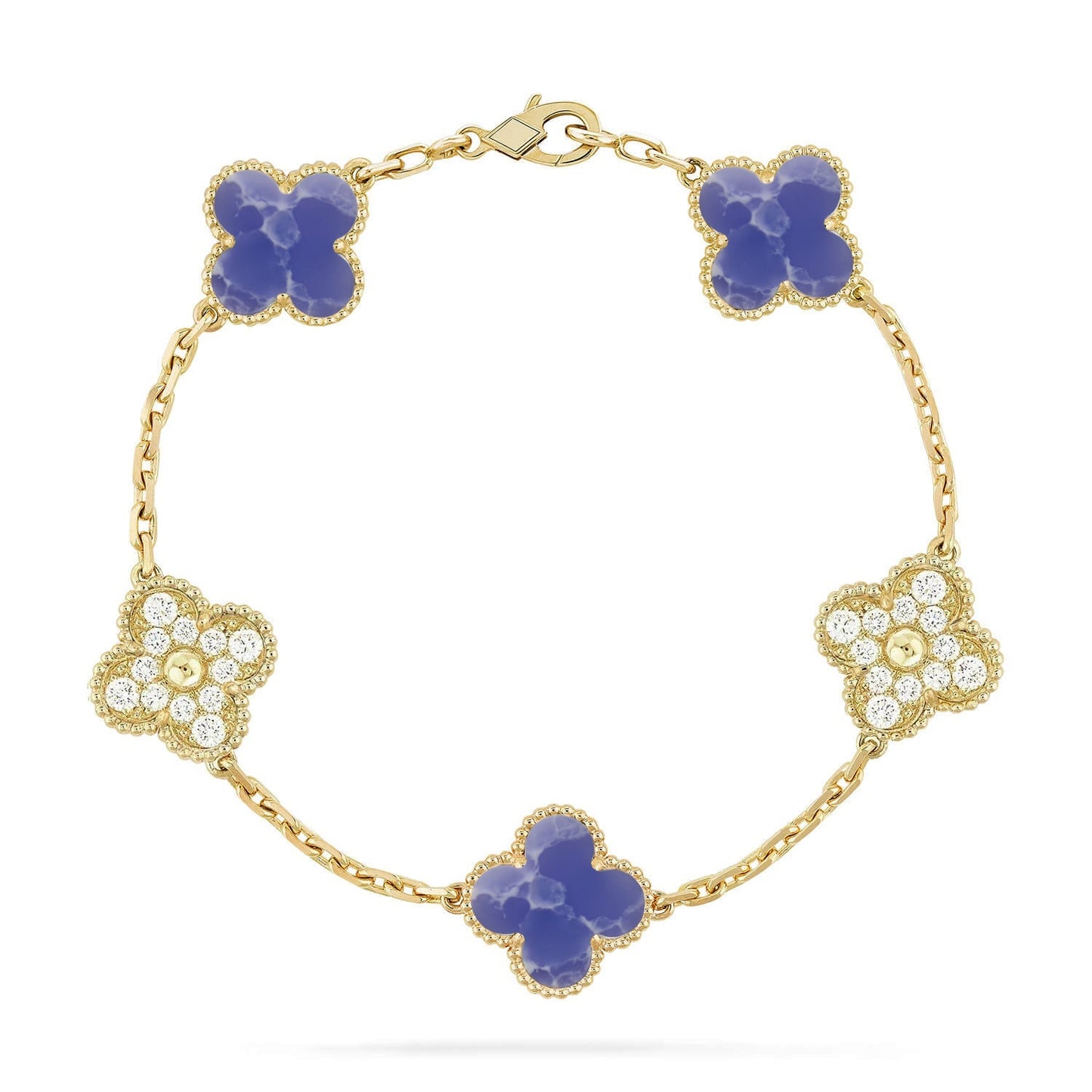 [Elowen Jewels]CLOVER 5 MOTIF BLUE VEINS BRACELET COLLECTION