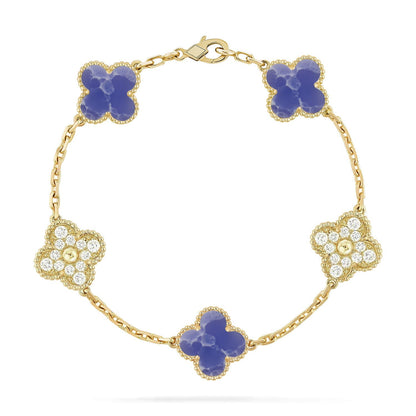 [Elowen Jewels]CLOVER 5 MOTIF BLUE VEINS BRACELET COLLECTION