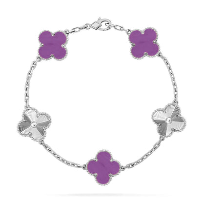 [Elowen Jewels] CLOVER 5 MOTIF VIOLET BRACELET COLLECTION