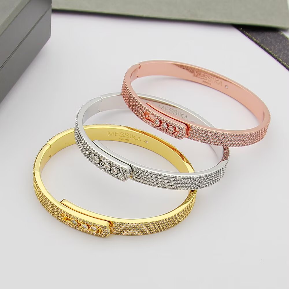 [Elowen Jewelry]Move Noa Full Pavé Diamond Bangle Bracelet