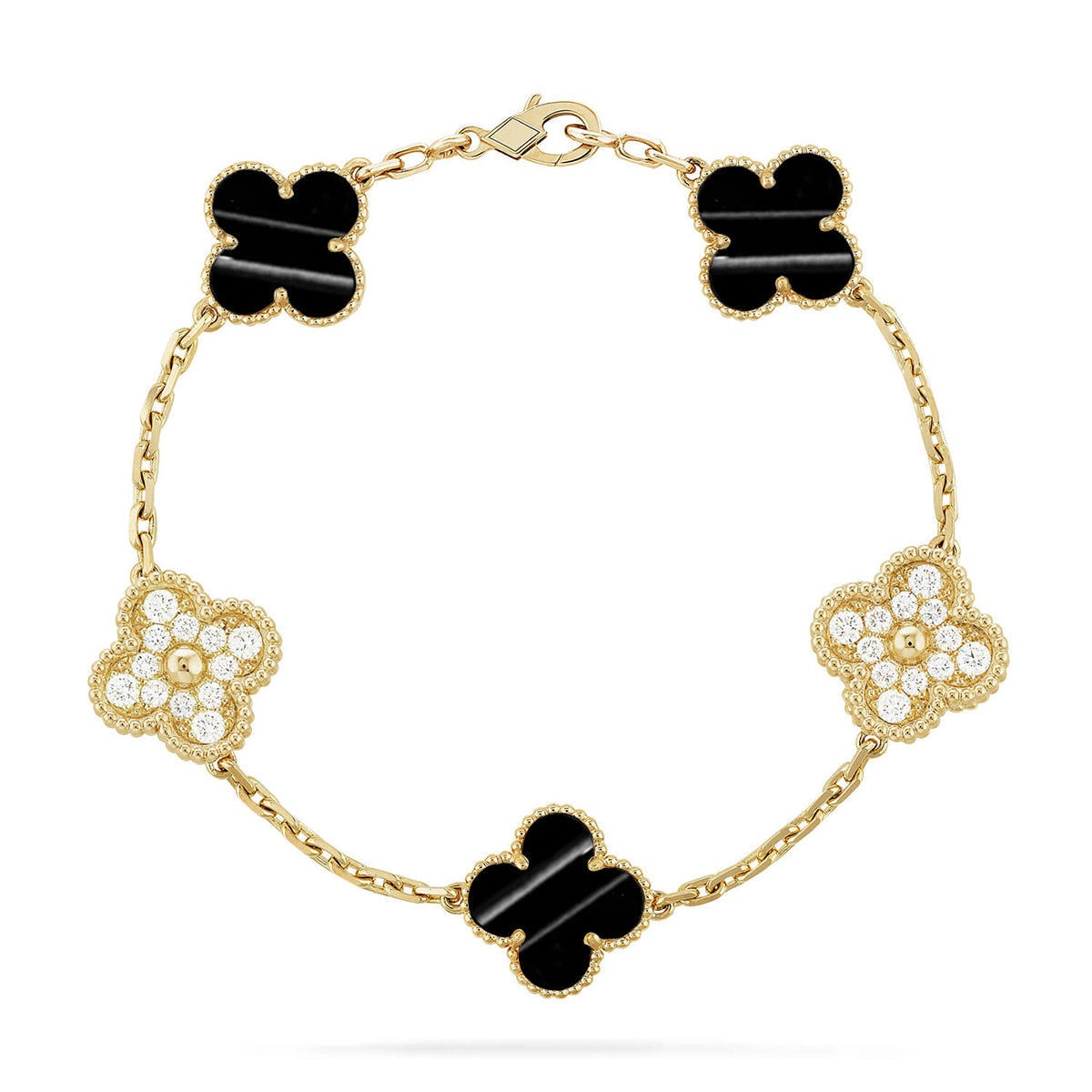 [Elowen Jewels] CLOVER 5 MOTIF PULSAR STONE BRACELET COLLECTION