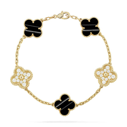 [Elowen Jewels] CLOVER 5 MOTIF PULSAR STONE BRACELET COLLECTION