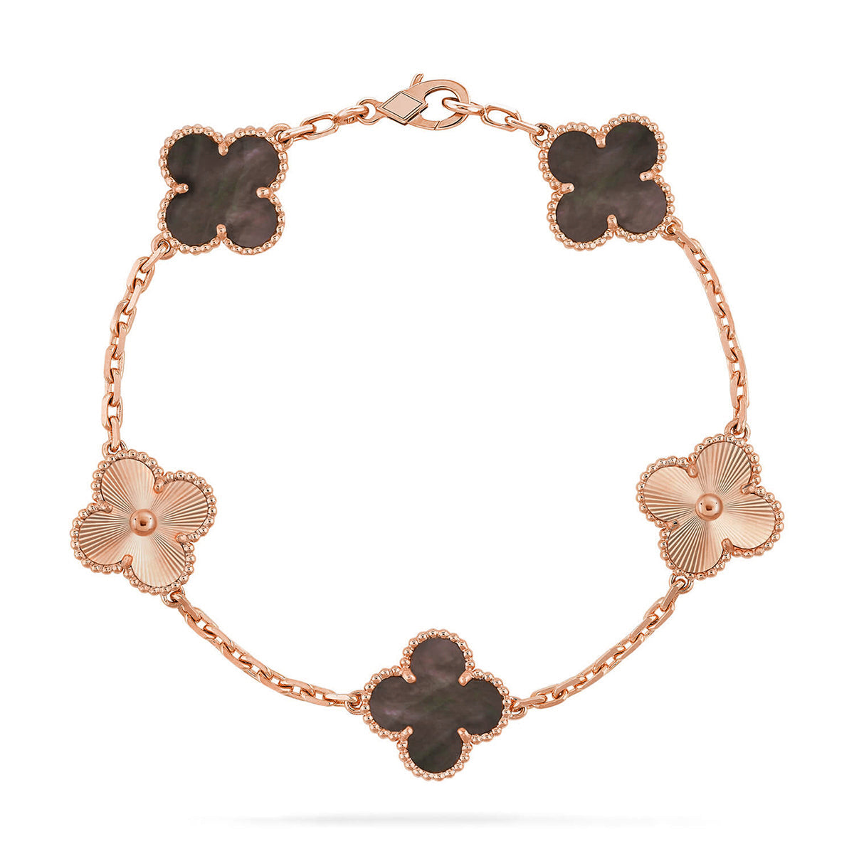 [Elowen Jewels] CLOVER 5 MOTIF GRAY MOP BRACELET COLLECTION