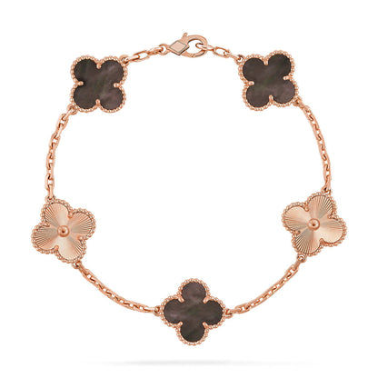 [Elowen Jewels] CLOVER 5 MOTIF GRAY MOP BRACELET COLLECTION