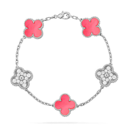 [Elowen Jewels] CLOVER 5 MOTIFS  PINK MOP BRACELET COLLECTION