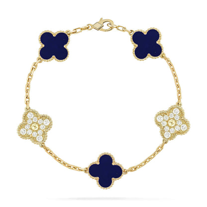 [Elowen Jewels]CLOVER 5 MOTIF LAPIS LAZULI BRACELET COLLECTION