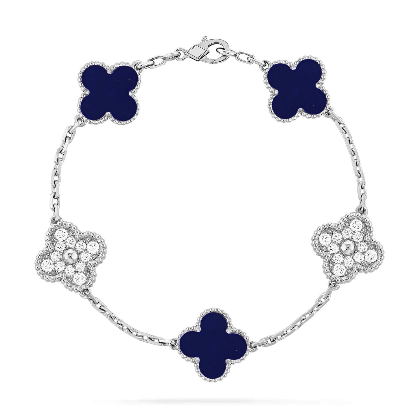 [Elowen Jewels]CLOVER 5 MOTIF LAPIS LAZULI BRACELET COLLECTION