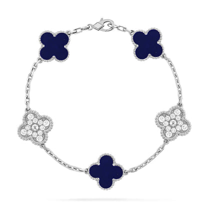 [Elowen Jewels]CLOVER 5 MOTIF LAPIS LAZULI BRACELET COLLECTION