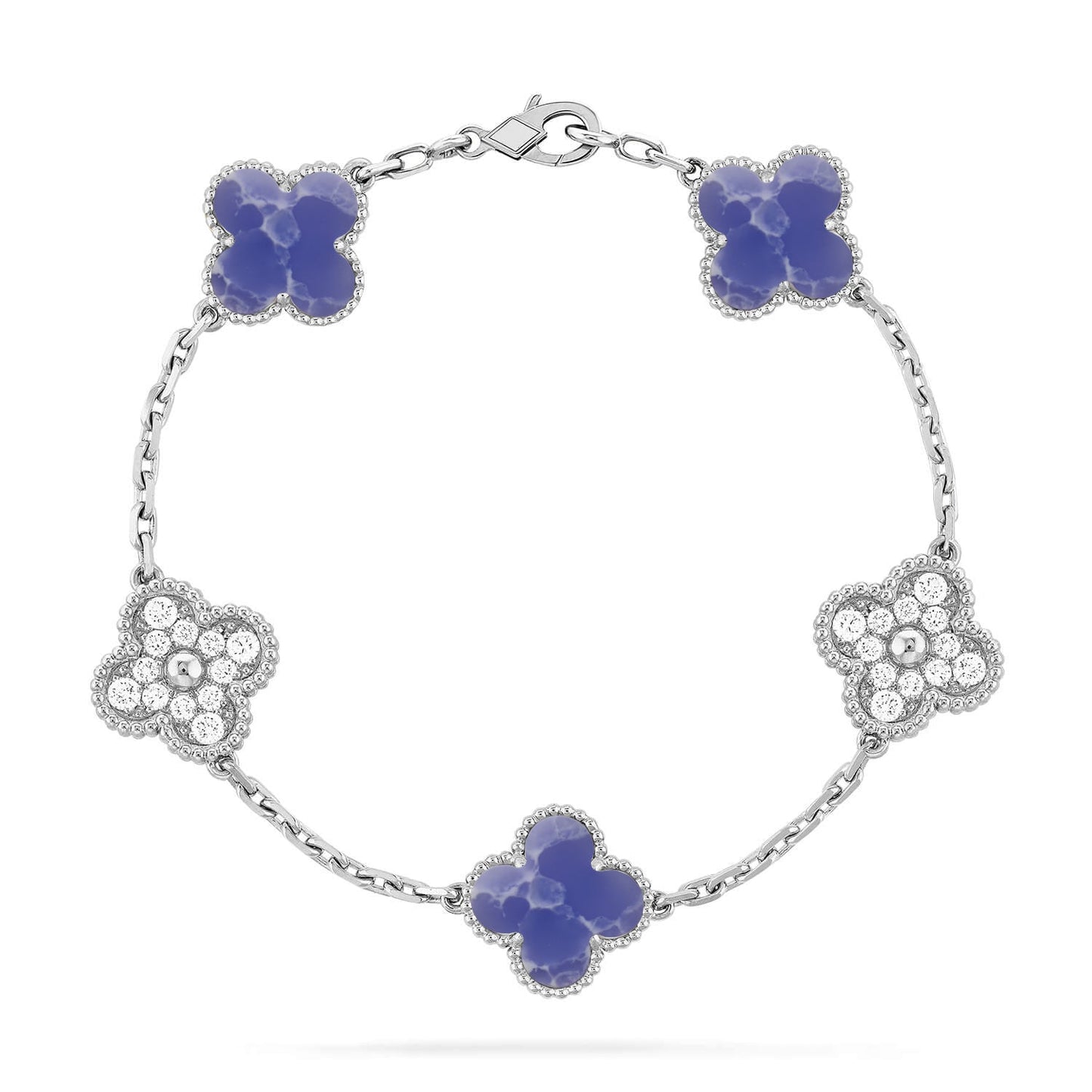 [Elowen Jewels]CLOVER 5 MOTIF BLUE VEINS BRACELET COLLECTION