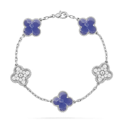 [Elowen Jewels]CLOVER 5 MOTIF BLUE VEINS BRACELET COLLECTION