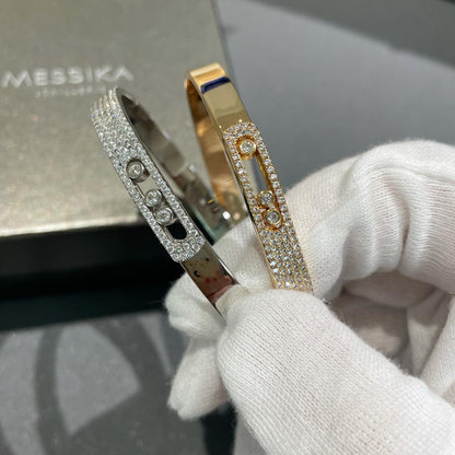 [Elowen Jewelry]Move Noa Rose Gold Pavé Diamond Bangle Bracelet