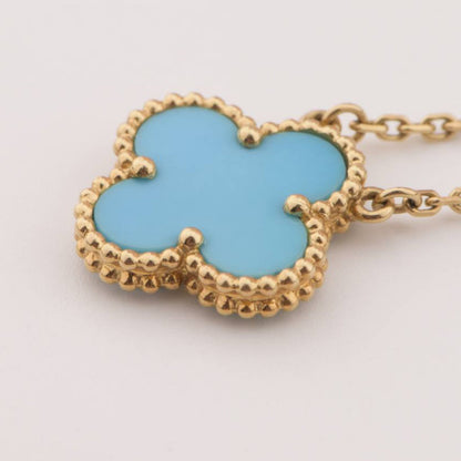 [Elowen Jewels]CLOVER 15MM VINTAGE TURQUOISE NECKLACE