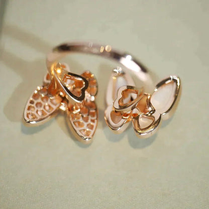 [Elowen Jewels]TWIN BUTTERFLY DIAMOND MOP RING