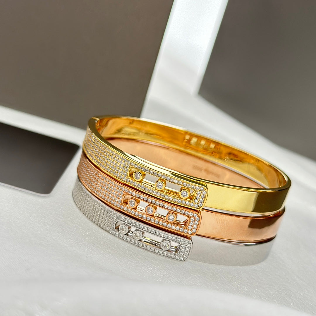[Elowen Jewelry]Move Noa Rose Gold Pavé Diamond Bangle Bracelet