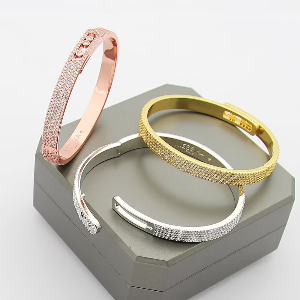 [Elowen Jewelry]Move Noa Full Pavé Diamond Bangle Bracelet