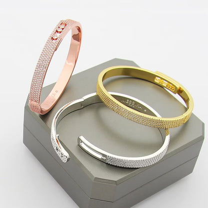 [Elowen Jewelry]Move Noa Full Pavé Diamond Bangle Bracelet