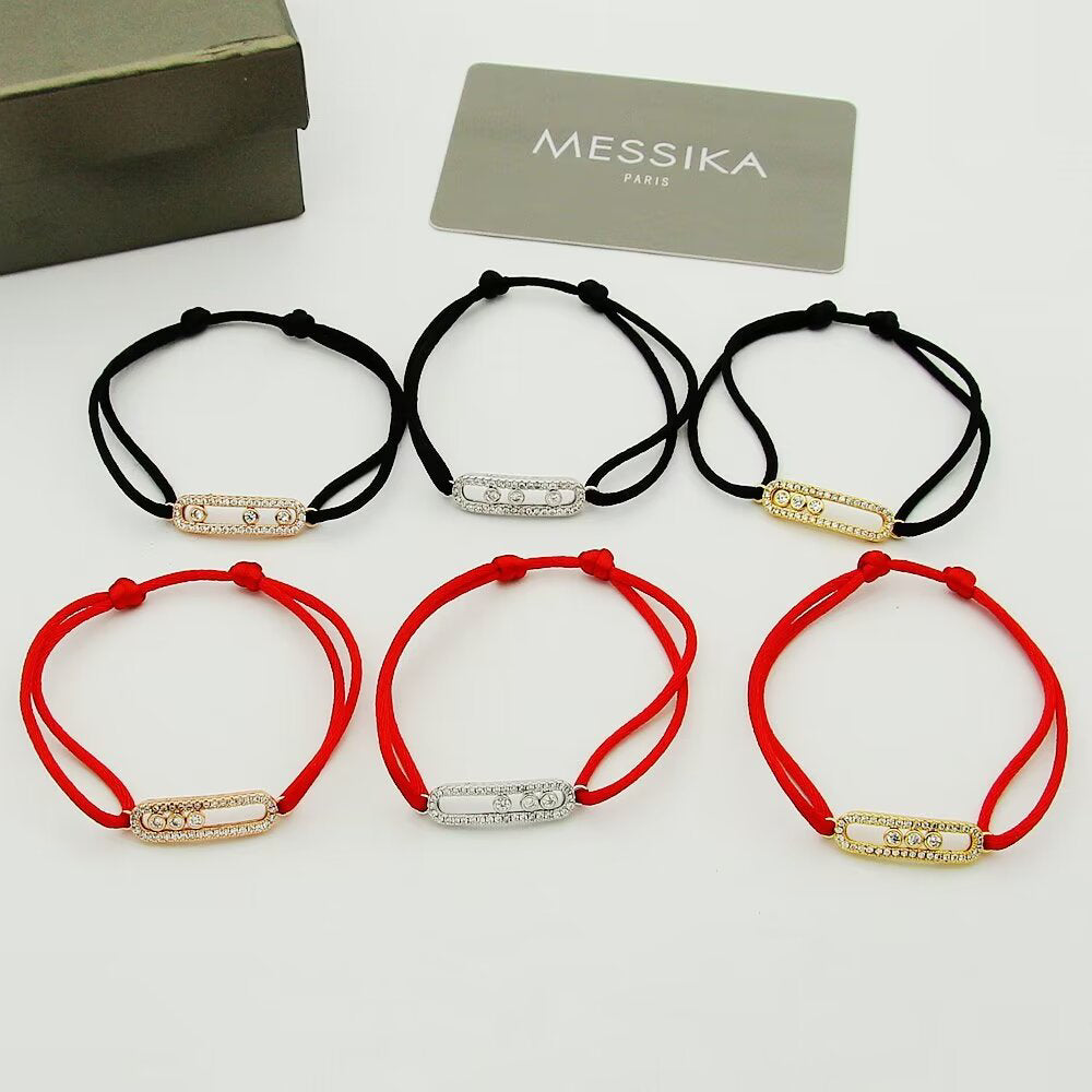 [Elowen Jewelry]Messika Care(s) pink cord pavé bracelet