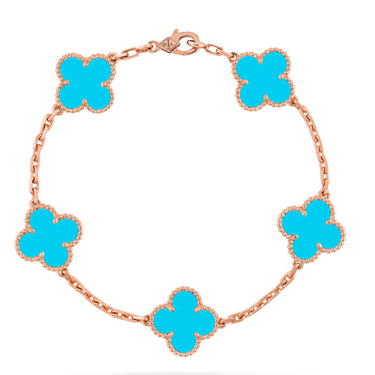 [Elowen Jewels] CLOVER 5 MOTIF TURQUOISE BRACELET COLLECTION
