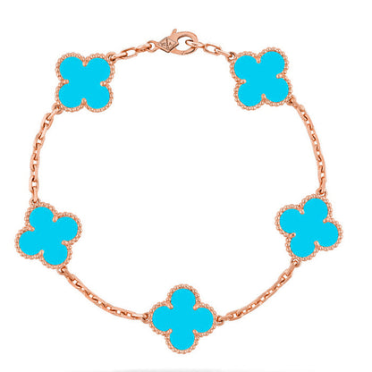 [Elowen Jewels] CLOVER 5 MOTIF TURQUOISE BRACELET COLLECTION