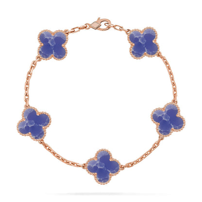 [Elowen Jewels]CLOVER 5 MOTIF BLUE VEINS BRACELET COLLECTION