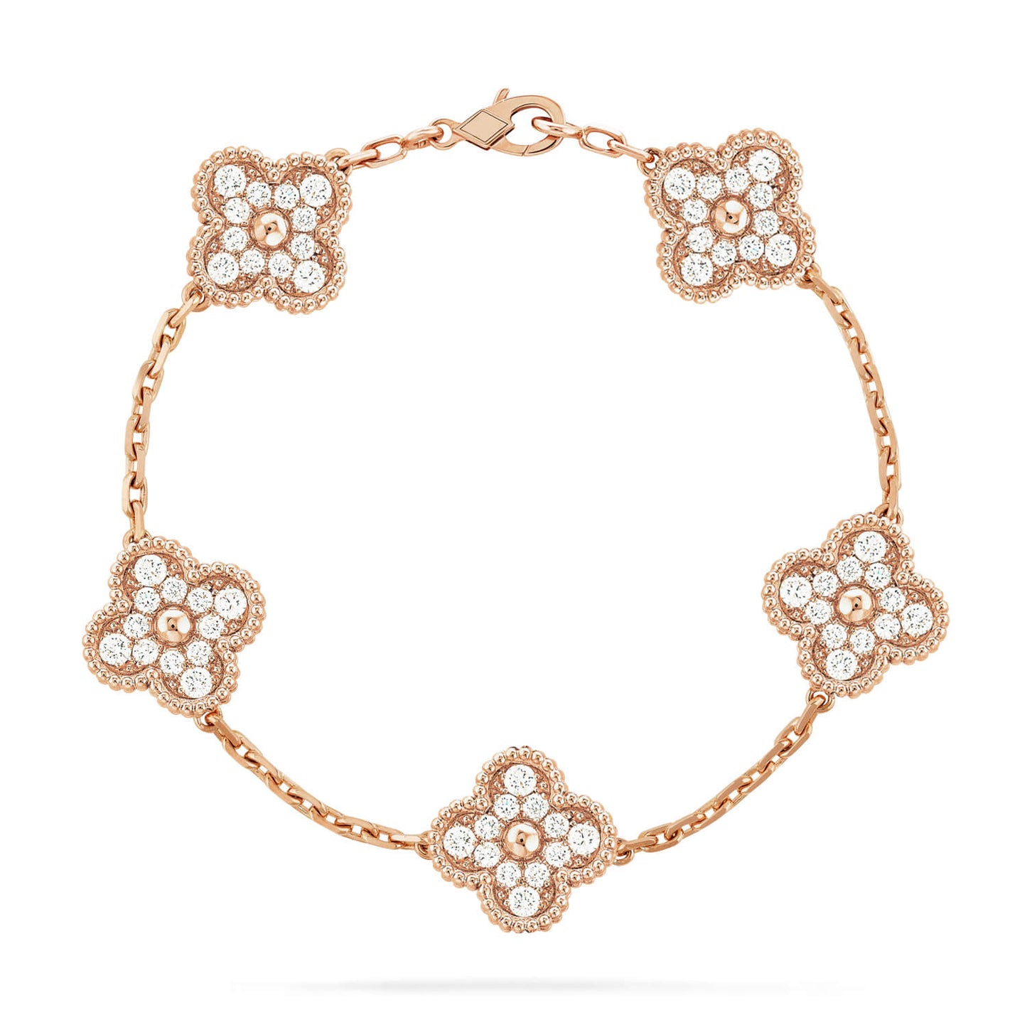 [Elowen Jewels] CLOVER 5 MOTIF FULL DIAMOND BRACELET COLLECTION